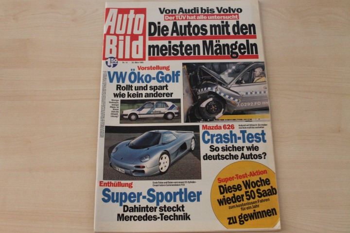 Deckblatt Auto Bild (14/1992)